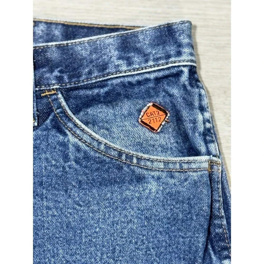 Wrangler FR Jeans Men's 38x30 Blue Denim Flame Resistant Original Fit FR13MWZ